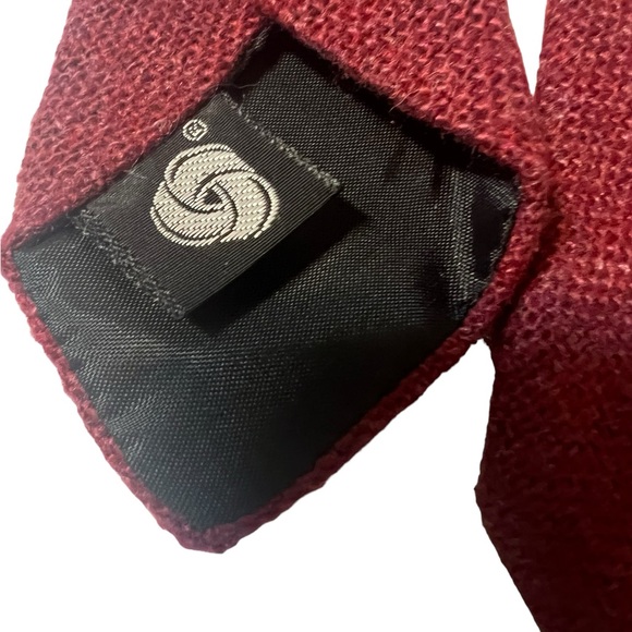 Vintage Woolcrofter by Wembley Wool Tweed Brick Red Knit Tie - Picture 3 of 9